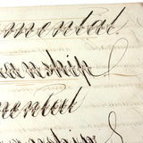 Rhoba Saunders' Very Much of the Time 1824 Penmanship Notebook, Scituate, RI