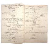 Vulgar Fractions Math Notebook with 1818 Letter from Boston
