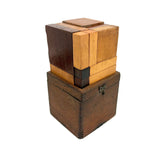 Excellent Antique Modernist (Very Froebel-esque) Handmade Wooden Boxed Cube Puzzle
