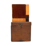 Excellent Antique Modernist (Very Froebel-esque) Handmade Wooden Boxed Cube Puzzle
