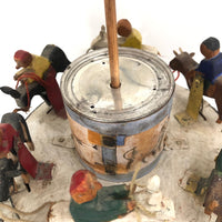Very Tender 1952 Signed Folk Art Hand-cranked Carousel