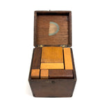 Excellent Antique Modernist (Very Froebel-esque) Handmade Wooden Boxed Cube Puzzle