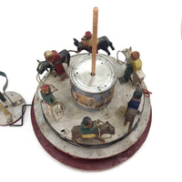 Very Tender 1952 Signed Folk Art Hand-cranked Carousel