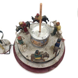 Very Tender 1952 Signed Folk Art Hand-cranked Carousel