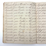 Rhoba Saunders' Very Much of the Time 1824 Penmanship Notebook, Scituate, RI
