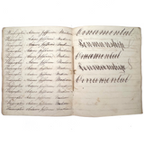 Rhoba Saunders' Very Much of the Time 1824 Penmanship Notebook, Scituate, RI