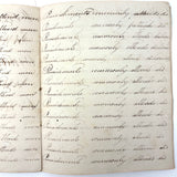 Rhoba Saunders' Very Much of the Time 1824 Penmanship Notebook, Scituate, RI