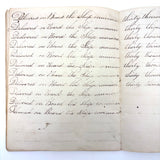 Rhoba Saunders' Very Much of the Time 1824 Penmanship Notebook, Scituate, RI