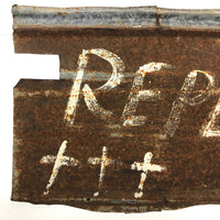 W.C. Rice REPENT Painting on Tin from Miracle Cross Garden, Prattville, Alabama