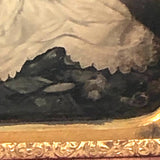 Early 9th Plate Daguerreotype of Folk Art Painting of Young Chlld with Hat and Mirror