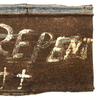 W.C. Rice REPENT Painting on Tin from Miracle Cross Garden, Prattville, Alabama
