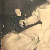 Early 9th Plate Daguerreotype of Folk Art Painting of Young Chlld with Hat and Mirror