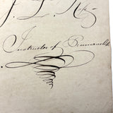 Rhoba Saunders' Very Much of the Time 1824 Penmanship Notebook, Scituate, RI