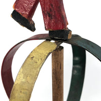 Very Tender 1952 Signed Folk Art Hand-cranked Carousel