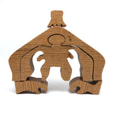 Hands on Nude, 1988 Folk Art Puzzle from Iowa Farmer to His Second Cousin Lillian!