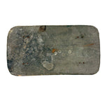 Sweet Old Hand-carved Miniature Table with One Chip Carved Edge in Original Gray Paint