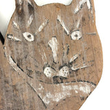 c. 1940s-50s Nicely Faded Black and White Scare Cat with Great Hand-painted Face