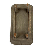 Sweet Old Hand-carved Miniature Table with One Chip Carved Edge in Original Gray Paint