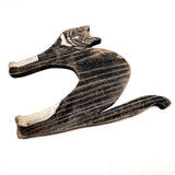 c. 1940s-50s Nicely Faded Black and White Scare Cat with Great Hand-painted Face