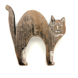 c. 1940s-50s Nicely Faded Black and White Scare Cat with Great Hand-painted Face