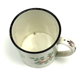 A Present From Battle, Unusual Excellent Condition 19th C. Hand-painted Creamware Child's Mug