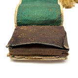 Lovely 19th Century Bargello Needlework Sewing Pouch with Needlebook and Pin Cushion