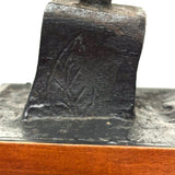 Two Roses, Ultra Soulful Old Folk Art Hand-forged Iron Sculpture