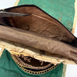 Lovely 19th Century Bargello Needlework Sewing Pouch with Needlebook and Pin Cushion