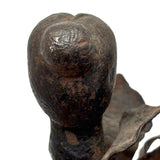 Two Roses, Ultra Soulful Old Folk Art Hand-forged Iron Sculpture