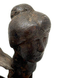 Two Roses, Ultra Soulful Old Folk Art Hand-forged Iron Sculpture