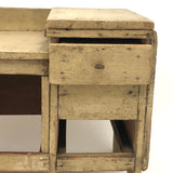 Charming Old Folk Art Tabletop Chest With Great Lines (Missing Some Drawers, Who Cares?)
