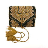 Lovely 19th Century Bargello Needlework Sewing Pouch with Needlebook and Pin Cushion