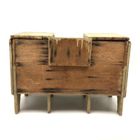 Charming Old Folk Art Tabletop Chest With Great Lines (Missing Some Drawers, Who Cares?)