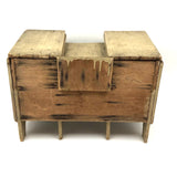 Charming Old Folk Art Tabletop Chest With Great Lines (Missing Some Drawers, Who Cares?)