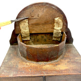 Shaker-esque 19th Century Folk Art Cigar Box Wood Spice or Sewing Box with Two Drawers