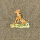 Menagerie of Tiny Animals! Very Charming Earlier 19th Century Mounted Watercolors in Period Gilded Frame