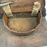 Shaker-esque 19th Century Folk Art Cigar Box Wood Spice or Sewing Box with Two Drawers