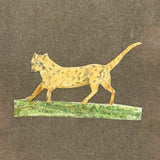 Menagerie of Tiny Animals! Very Charming Earlier 19th Century Mounted Watercolors in Period Gilded Frame