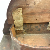 Shaker-esque 19th Century Folk Art Cigar Box Wood Spice or Sewing Box with Two Drawers