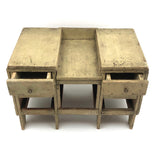 Charming Old Folk Art Tabletop Chest With Great Lines (Missing Some Drawers, Who Cares?)