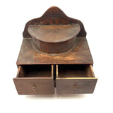 Shaker-esque 19th Century Folk Art Cigar Box Wood Spice or Sewing Box with Two Drawers