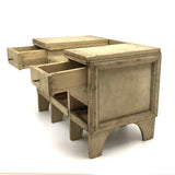 Charming Old Folk Art Tabletop Chest With Great Lines (Missing Some Drawers, Who Cares?)