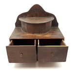 Shaker-esque 19th Century Folk Art Cigar Box Wood Spice or Sewing Box with Two Drawers