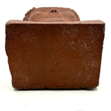 Brick Woman, Holes in Head, Powerful and Unusual Brick Maker's Folk Art End of Day Bust