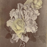 Winsome Antique Cabinet Card with Hand-tinted Flowers