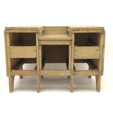 Charming Old Folk Art Tabletop Chest With Great Lines (Missing Some Drawers, Who Cares?)