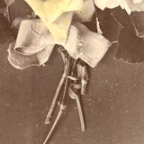 Winsome Antique Cabinet Card with Hand-tinted Flowers