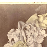 Winsome Antique Cabinet Card with Hand-tinted Flowers