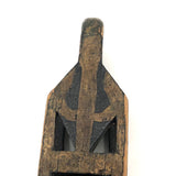 Antique Black and Gold Painted Lock Shaped Ball in Cage Carved Whimsy