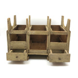 Charming Old Folk Art Tabletop Chest With Great Lines (Missing Some Drawers, Who Cares?)